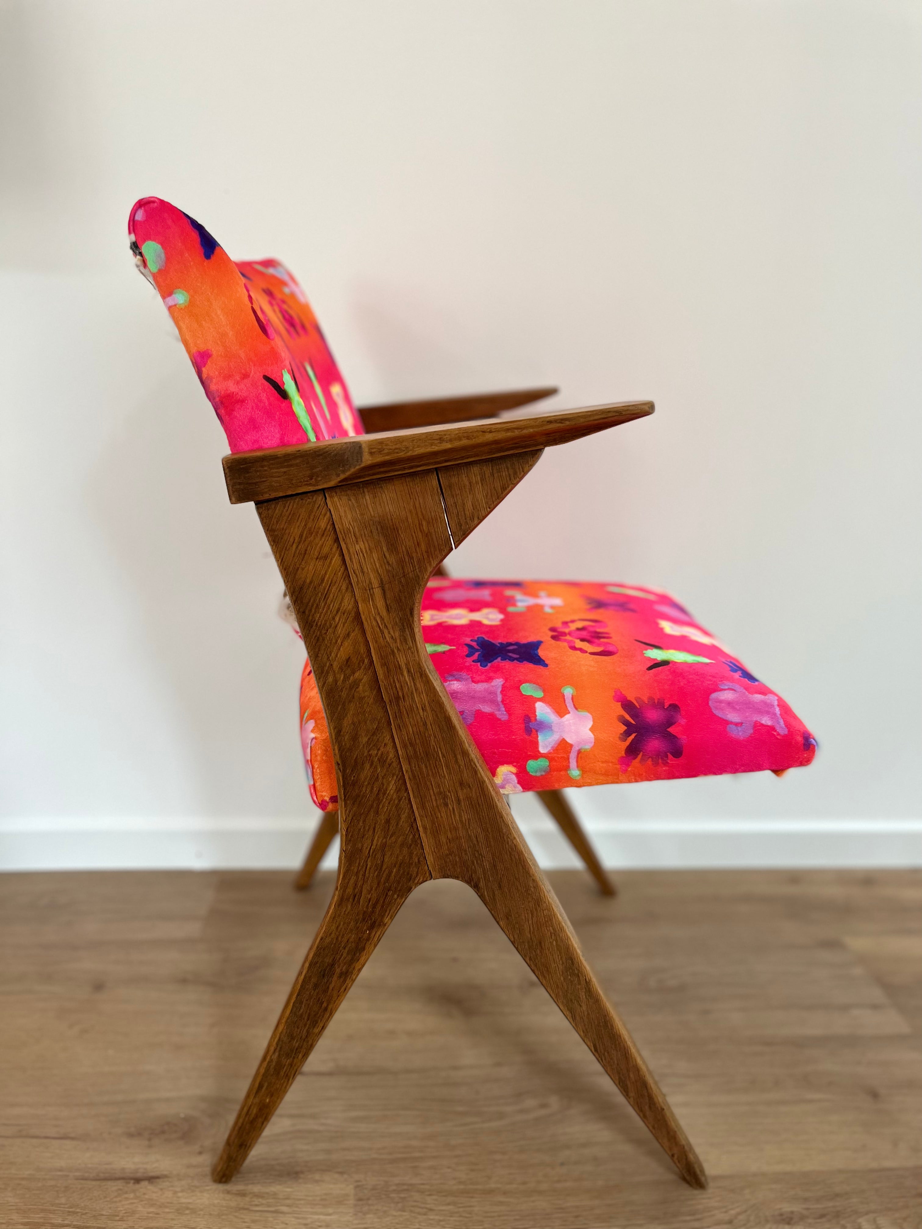 Chaise / Petit fauteuil Scandinave SONGE Rosé
